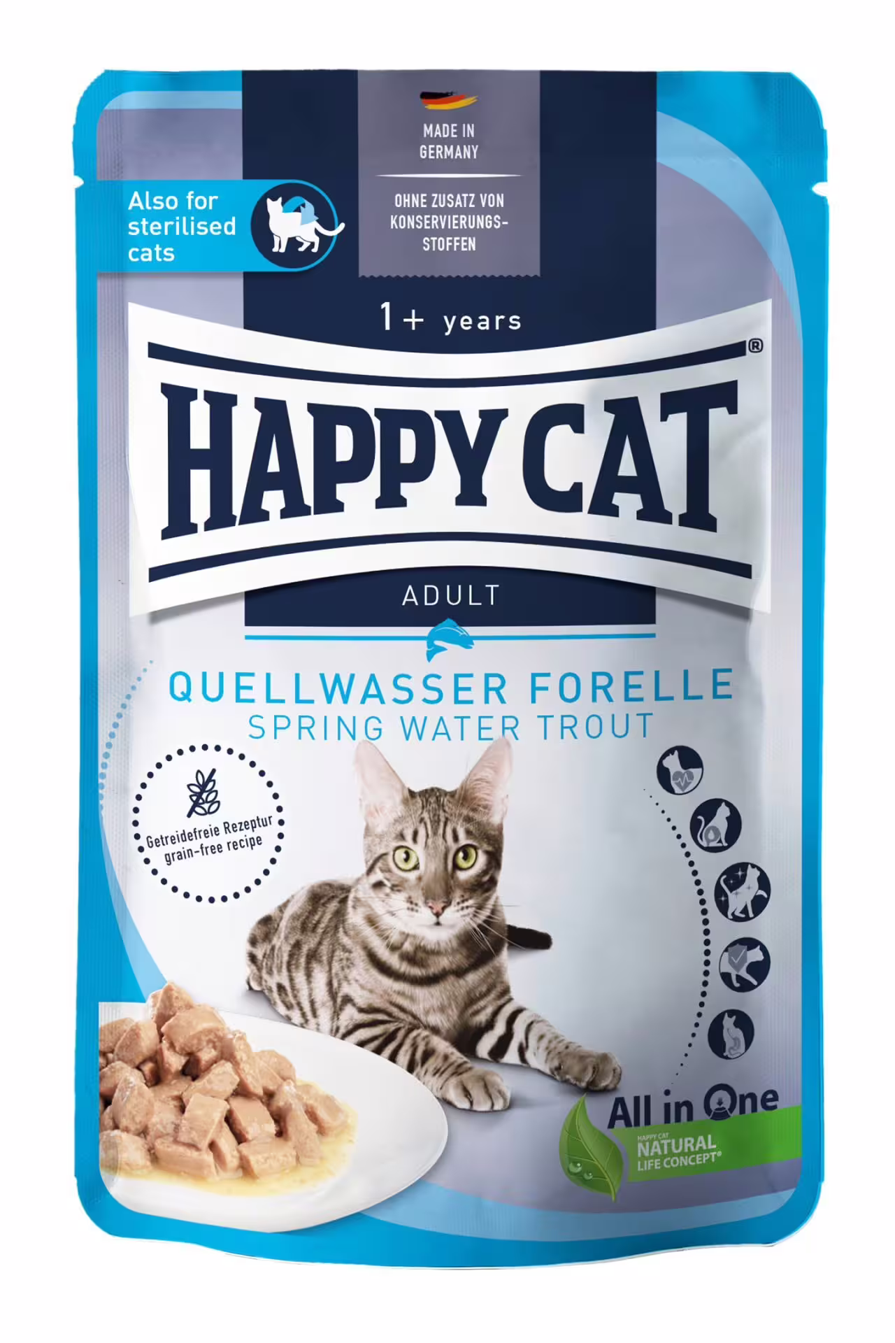 Happy cat Meat in Sauce - Culinary Spring-Water Trout 85 gr